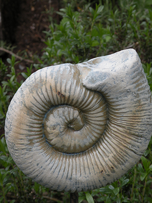 Höri Bodensee Wangen Schnecke Garten Stecker aus weißem Ton mit Engobe behandelt / Kunst Schmuck frostfest